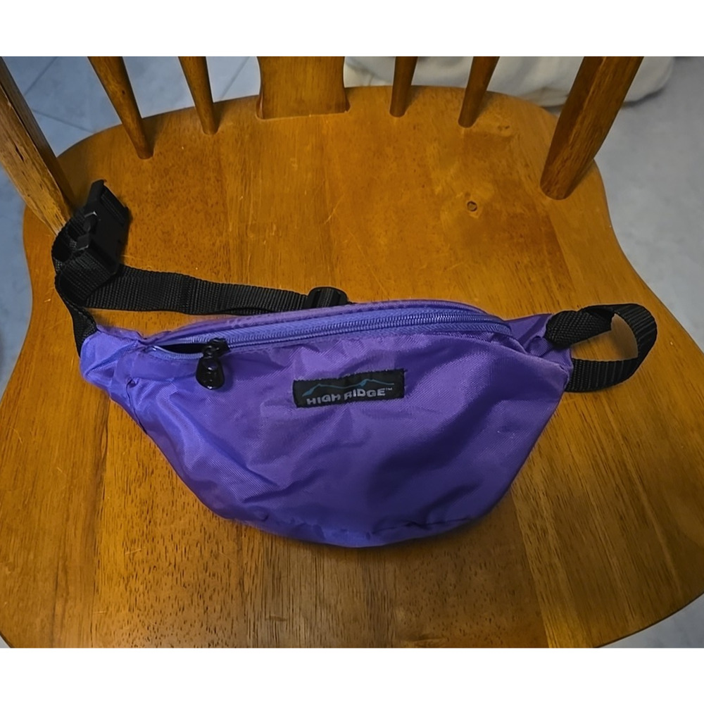 Vtg 90s High Ridge Purple Outdoor Camping Hiking Waist Hip Purse Fanny Pack